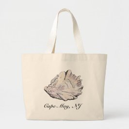 Gepersonaliseerde oester Waterverf Grote Tote Bag