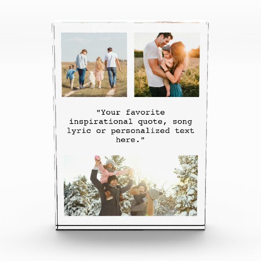 Gepersonaliseerde offerte 3 Fotocollage Fotoblok (Voorkant)