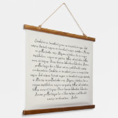 Gepersonaliseerde offerte gedicht bruiloft gelofte hangend wandkleed (Gebogen)