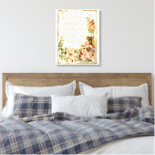Gepersonaliseerde offerte met rozen canvas afdruk (Insitu (Slaapkamer))