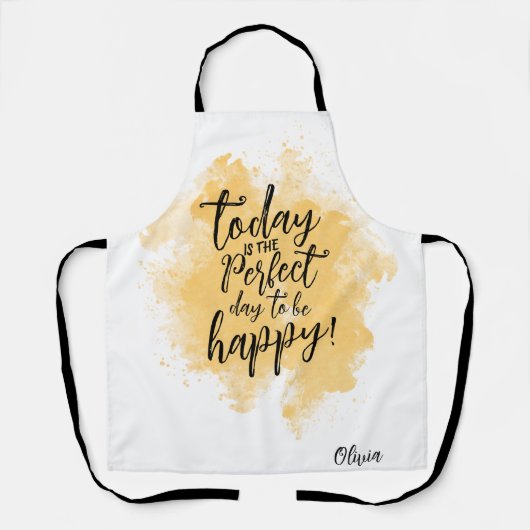 Gepersonaliseerde offerte Perfect Day om gelukkig Schort (Voorkant)