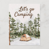 Gepersonaliseerde offerte Waterverf Camping in Nat Briefkaart (Voorkant)
