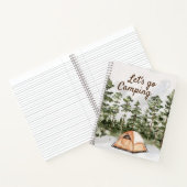 Gepersonaliseerde offerte Waterverf Camping in Nat Notitieboek (Binnen)