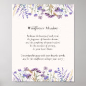 Gepersonaliseerde offerte Waterverf Paarse Wildflo Poster (Voorkant)