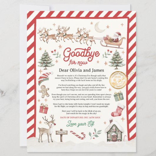 Gepersonaliseerde Officiële Elf Afscheidsbrief voo (Voorkant)