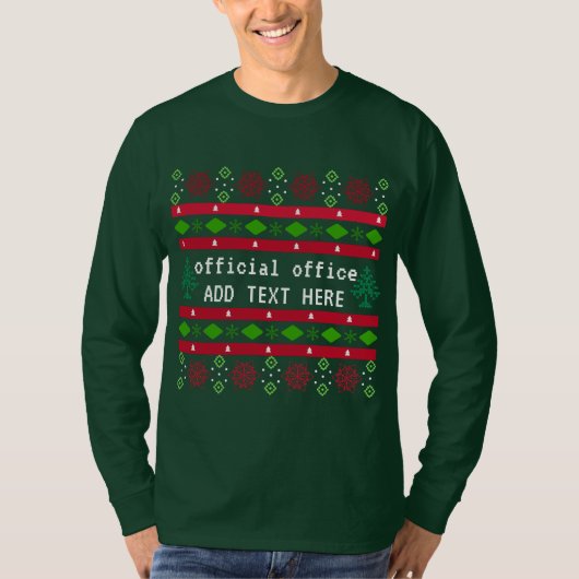 Gepersonaliseerde officiële Kantoor Ugly "Sweater" T-shirt (Voorkant)