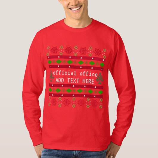 Gepersonaliseerde officiële Kantoor Ugly "Sweater" T-shirt (Voorkant)