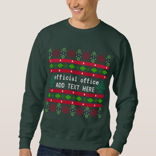 Gepersonaliseerde officiële Kantoor Ugly "Sweater" Trui (Voorkant)
