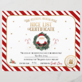 Gepersonaliseerde officiële Nice lijst certificaat (Voorkant)