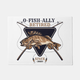 Gepersonaliseerde Ofishally Gepensioneerde Grappig Deurmat