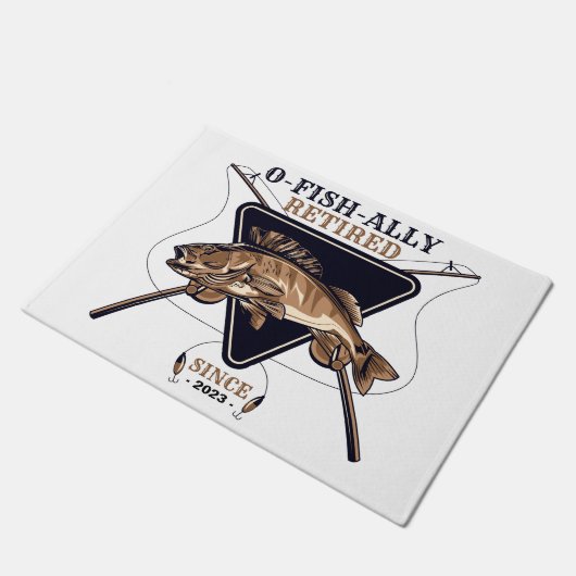 Gepersonaliseerde Ofishally Gepensioneerde Grappig Deurmat (Schuin)