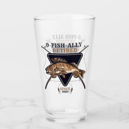 Gepersonaliseerde Ofishally Gepensioneerde Grappig Glas