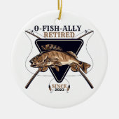 Gepersonaliseerde Ofishally Gepensioneerde Grappig Keramisch Ornament (Voorkant)