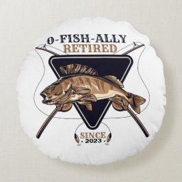 Gepersonaliseerde Ofishally Gepensioneerde Grappig Rond Kussen