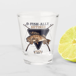 Gepersonaliseerde Ofishally Gepensioneerde Grappig Shot Glas