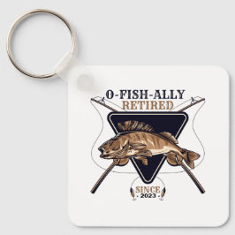 Gepersonaliseerde Ofishally Gepensioneerde Grappig Sleutelhanger