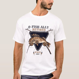 Gepersonaliseerde Ofishally Gepensioneerde Grappig T-shirt