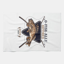 Gepersonaliseerde Ofishally Gepensioneerde Grappig Theedoek