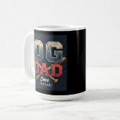 Gepersonaliseerde OG Dad Baseball Vaderdag Koffiemok (Voorkant links)