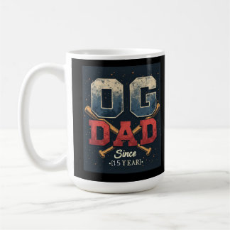 Gepersonaliseerde OG Dad Baseball Vaderdag Koffiemok