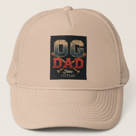 Gepersonaliseerde OG Dad Baseball Vaderdag Trucker Pet