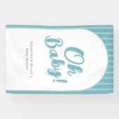 Gepersonaliseerde Oh Baby Foto Wanddouche Banner (Horizontaal)