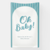 Gepersonaliseerde Oh Baby Foto Wanddouche Banner (Verticaal)