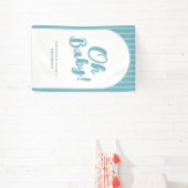Gepersonaliseerde Oh Baby Foto Wanddouche Banner (Insitu)