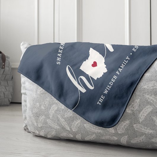 Gepersonaliseerde Ohio thuisstaat Sherpa Deken