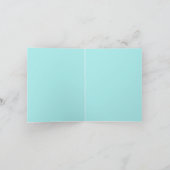 Gepersonaliseerde Oktober Blauwgroen Glasvleugel V Kaart (Binnen)