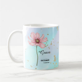 Gepersonaliseerde oktober Flower Mok