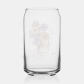 Gepersonaliseerde oktober Geboorte Bloem met Naam Blikvorm Glas (Achterkant)