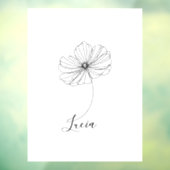 Gepersonaliseerde oktober Kosmos Geboortebloem Gif Raamsticker (Vel 3)