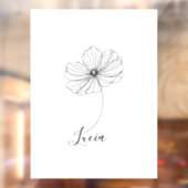 Gepersonaliseerde oktober Kosmos Geboortebloem Gif Raamsticker (Vel 2)