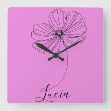 Gepersonaliseerde oktober Kosmos Geboortebloem Gif