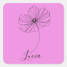 Gepersonaliseerde oktober Kosmos Geboortebloem Gif