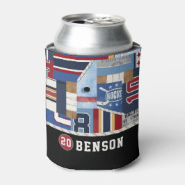 Gepersonaliseerde Old Time Ice Hockey Shirt Puck Blikjeskoeler