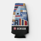 Gepersonaliseerde Old Time Ice Hockey Shirt Puck Flesjeskoeler (Voorkant)