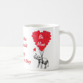 Gepersonaliseerde olifant Valentijnsdag Koffiemok