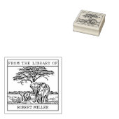 Gepersonaliseerde olifantenboekenplaat rubberstempel (Gestempeld)