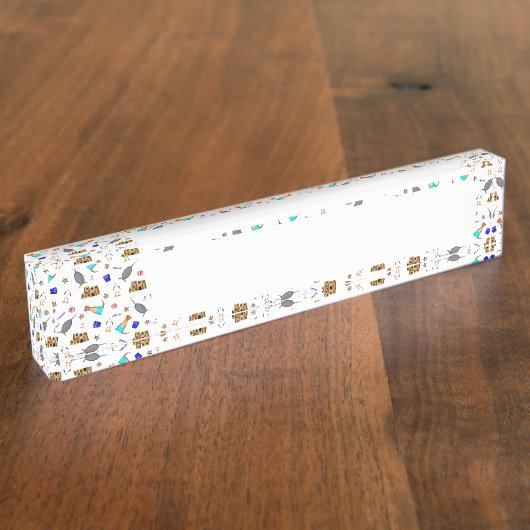 Gepersonaliseerde Oliver The Otter Summer Beach Naambordje (Zijkant)