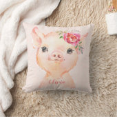 Gepersonaliseerde Olivia Pigsley Square Pillow Kussen (Deken)