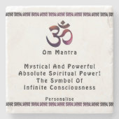 Gepersonaliseerde Om Meditatie Mantra Symbool Quot Stenen Onderzetter (Voorkant)