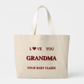 Gepersonaliseerde oma 1 script grote tote bag (Achterkant)