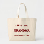 Gepersonaliseerde oma 1 script grote tote bag (Voorkant)
