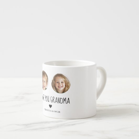 Gepersonaliseerde oma cadeau | Aangepast kleinkind Espresso Kop (Voorkant rechts)
