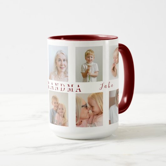 Gepersonaliseerde oma combo Mok | Aangepaste foto' (Voorkant rechts)