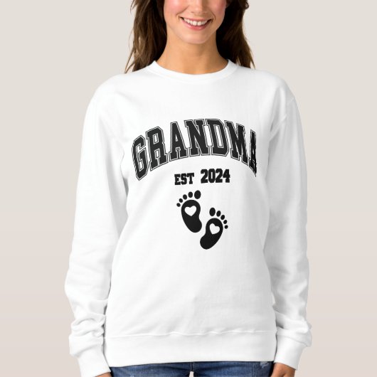 Gepersonaliseerde oma Est. sweatshirt (Voorkant)