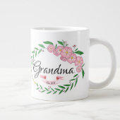 Gepersonaliseerde Oma Gevestigde Bloemenkrans Grote Koffiekop (Rechts)