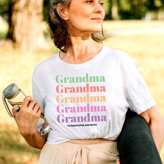 Gepersonaliseerde oma GrandKids Moederdag T-shirt